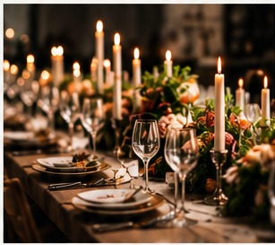 Candlelit event table